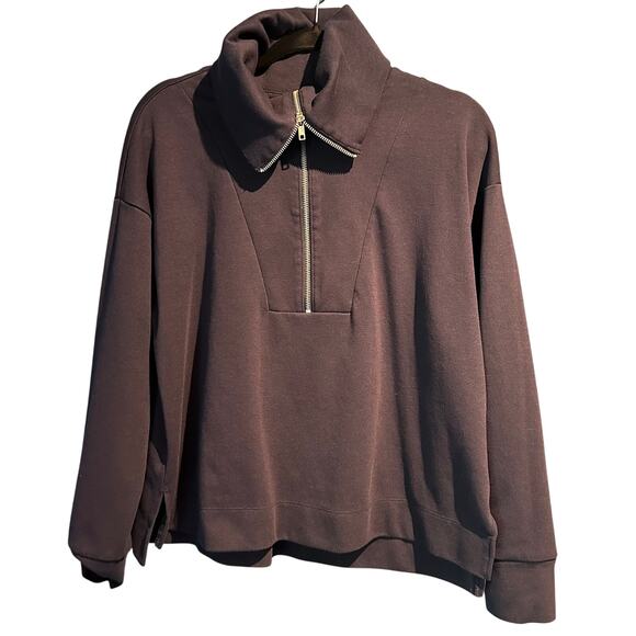 Free Assembly 1/2 Zip Navy Pullover Casual Lounge Comfy Layering Warm Gym XL - Picture 1 of 8